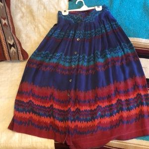 Vintage button front maxi skirt